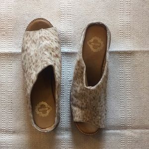 Urban Outfitters cowhide heels